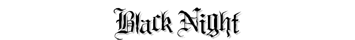 Black Night font